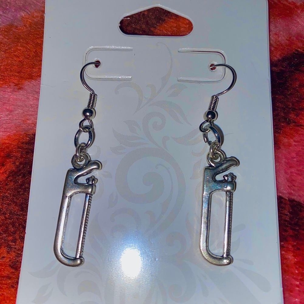 hacksaw earrings